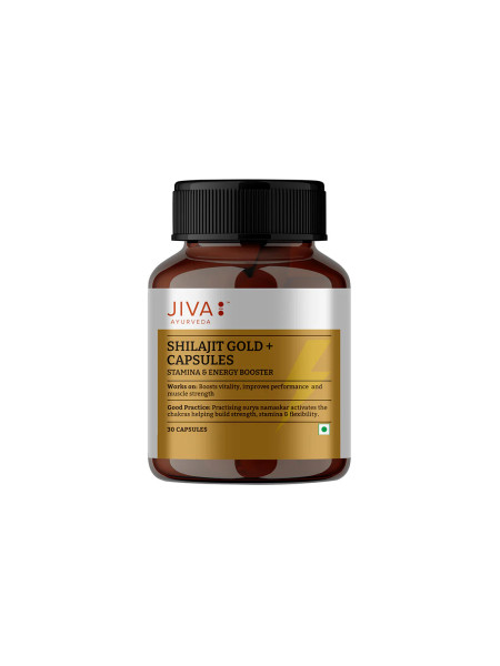 Шиладжит Голд, 30 капсул, Джива Аюрведа; Shilajit Gold Plus 30 Capsules, Jiva Ayurveda