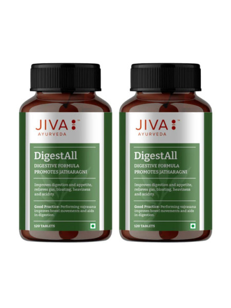 Дайджест Олл, помогают при проблемах пищеварения, 120 таб*2 упаковки, производитель Джива Аюрведа; Digestall Tablet 500mg, 120 tab, pack of 2, Jiva