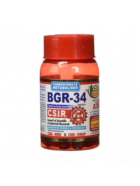 БГР-34, контроль диабета, 100 таблеток, производитель AIMIL; BGR-34 Aimil
