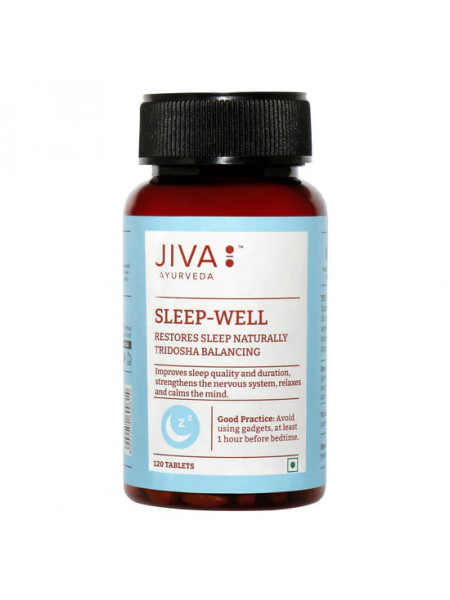 Слип Вэлл, успокоительный препарат, 120 таб., производитель Джива Аюрведа; Sleep-Well 120 Tablets
