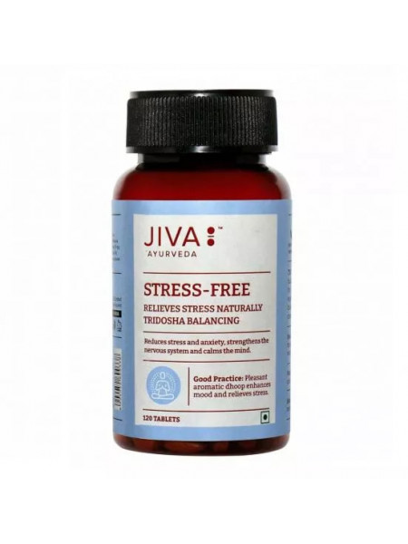Стресс Фри, 120 таблеток, производитель Джива Аюрведа; Stress Free 120 Tablets Jiva Ayurveda