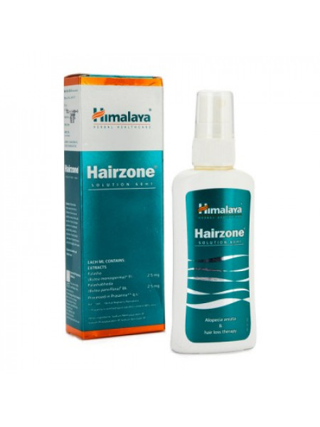 Средство от выпадения волос "Хэйрзон Солюшн", 60 мл, произодитель "Хималая", Hairzone Solution, 60 ml, Himalaya