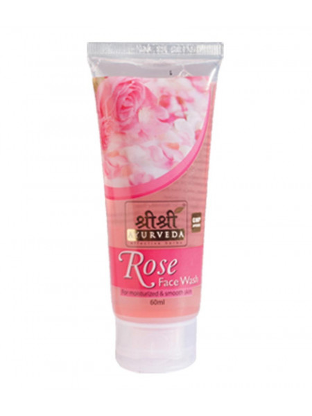 Средство для умывания "Роза", 60 мл, производитель "Шри Шри Аюрведа", Rose Face Wash, 60 ml, Sri Sri Ayurveda