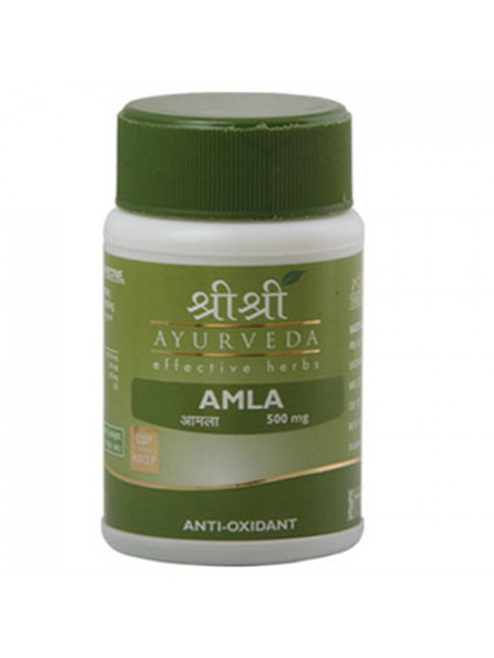 Амла 500 мг: антиоксидант, 60 таб., производитель "Шри Шри Аюрведа", Amla 500 mg, 60 tabs., Sri Sri Ayurveda