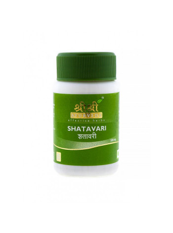 Шатавари 500 мг, 60 таб., производитель "Шри Шри Аюрведа", Shatavari 500 mg, 60 tabs., Sri Sri Ayurveda