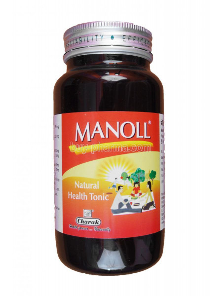 Аюрведический сироп "Манол": для взрослых и детей, 400 г, производитель "Чарак", Manoll natural health tonic, 400 g, Charak