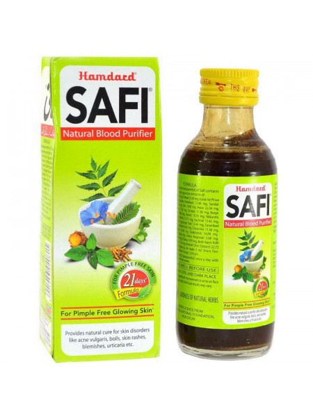 Аюрведический сироп для очищения крови "Сафи", 200 мл, производитель "Хамдард", Safi, natural blood purifier, 200 ml, Hamdard