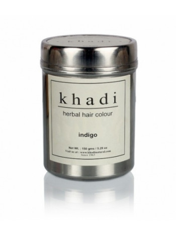 Краска для волос травяная "Индиго", 150 г, производитель "Кхади", Herbal Hair Colour, "Indigo", 150 g, Khadi