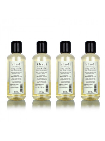 Аюрведический шампунь для волос "Ваниль и Мед", 210 мл, производитель "Кхади", Shampoo "Vanilla & Honey", 210 ml, Khadi