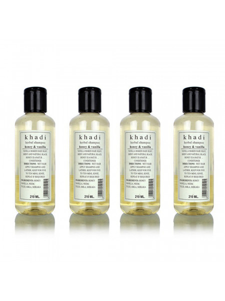 Аюрведический шампунь для волос "Ваниль и Мед", 210 мл, производитель "Кхади", Shampoo "Vanilla & Honey", 210 ml, Khadi