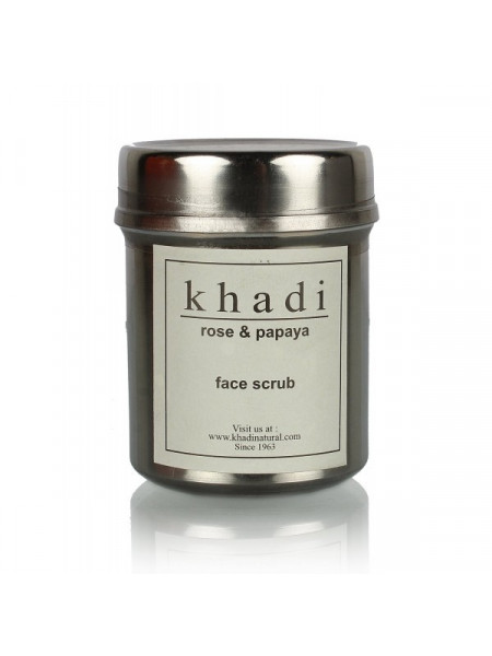 Скраб для лица "Роза и Папайя", 50 г, производитель "Кхади", Face scrub "Rose & Papaya", 50 g, Khadi