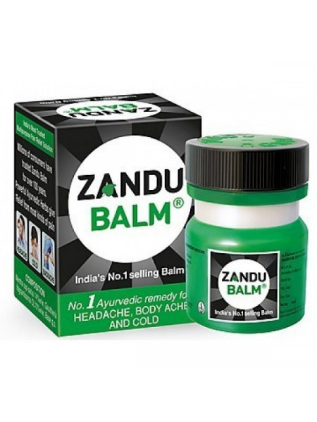 Бальзам Занду: обезболивающий и разогревающий, 8 мл, производитель "Занду", Zandu Balm, 8 ml, Zandu