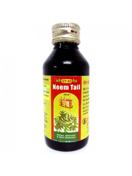 Масло "Ним": от кожных заболеваний, 60 мл, производитель "Вьяс", Neem Tail (Oil), 60 ml, Vyas