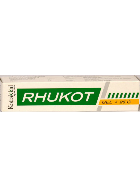 Обезболивающий гель для суставов "Рукот", 25 г, производитель "Коттаккал Аюрведа", Rhukot gel, 25 g, Kottakkal Ayurveda