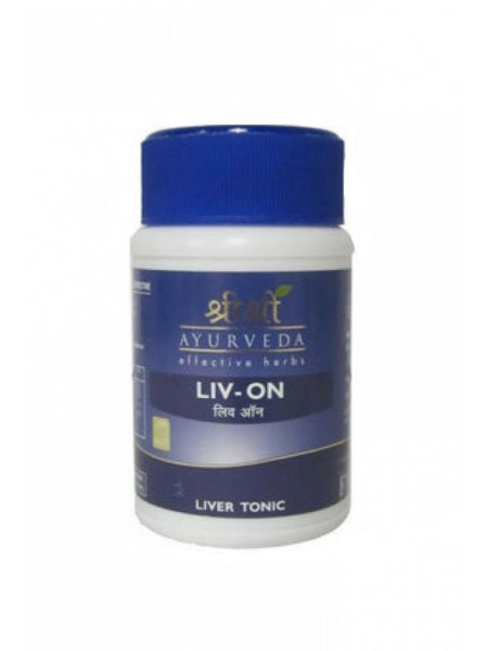 Ливон: здоровье печени, 60 таб., производитель "Шри Шри Аюрведа", Liv-on 500 mg, 60 tabs., Sri Sri Ayurveda