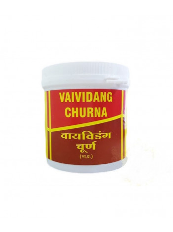 Виданга Чурна: противопаразитарное средство, 100 г, производитель "Вьяс", Vaividang Churna, 100 g, Vyas
