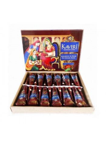 Хна для мехенди в конусах натуральная "Кавери", коробка (12 конусов), производитель "Кавери", Mehandi, 12 con., Kaveri