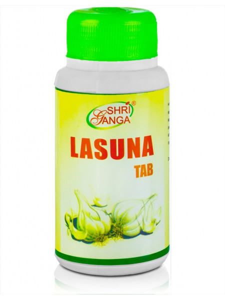 Ласуна: помощь сосудам, 120 таб., производитель "Шри Ганга", Lasuna Tab, 120 tabs., Sri Ganga Pharmacy