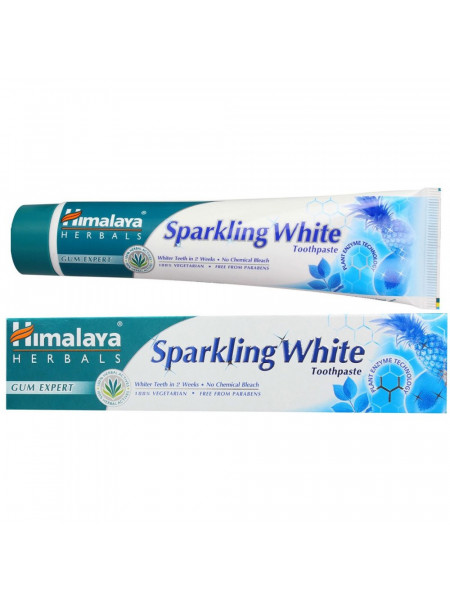 Зубная паста с отбеливающим эффектом "Спарклинг Вайт", 80 г, производитель "Хималая", Sparkling White Toothpaste, 80 g, Himalaya