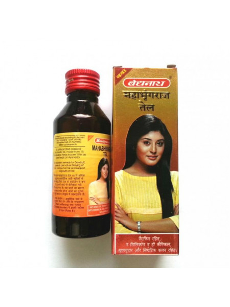 Масло для волос "Махабрингарадж", 100 мл, производитель "Байдьянатх", Mahabhringraj Oil, 100 ml, Вaidyanath