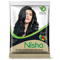 Хна для волос черная "Ниша", 10 г, производитель "Кавери", Henna Nisha Based Black, 10 g, Kaveri