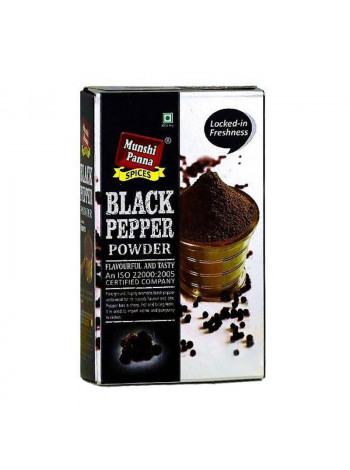 Черный перец (молотый), 100 г, производитель "Мунши Панна", Black Pepper Powder, 100 g, Munshi Panna