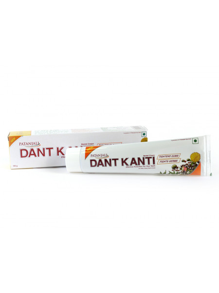 Аюрведическая зубная паста "Дент Канти Адвансд", 100 г, производитель "Патанджали", Dant Kanti Advanced Tooth Cream, 100 g, Patanjali