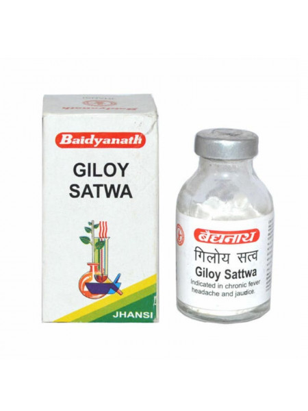 Натуральный антибиотик "Гилой Саттва", 10 г, производитель "Байдьянатх", Giloy Sattwa, 10 g, Baidyanath