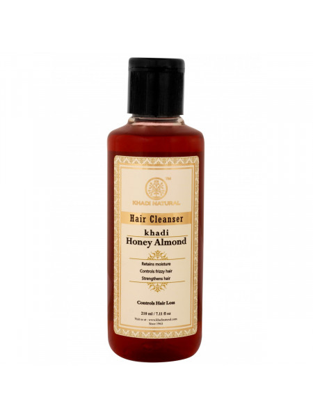 Аюрведический шампунь для волос "Мед и Миндальное масло", 210 мл, производитель "Кхади", Shampoo "Honey & Almond Oil", 210 ml, Khadi