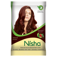 Хна для волос коричневая "Ниша", 15 г, производитель "Кавери", Henna Nisha Brown, 15 g, Kaveri