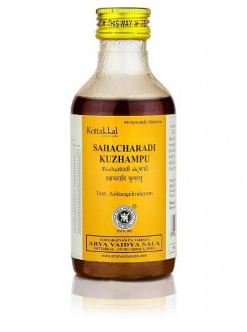 Массажное масло Сахачаради Кужампу, 200 мл, производитель "Коттаккал Аюрведа", Sahacharadi Kuzhampu, 200 ml, Kottakkal Ayurveda