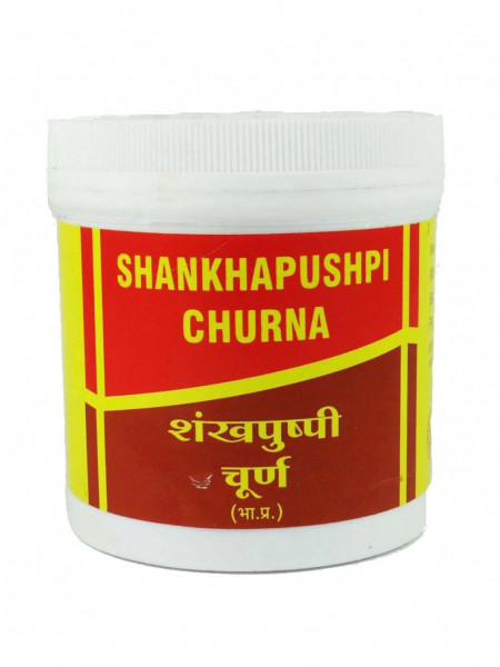 Тоник для мозга Шанкхапушпи Чурна, 100 г, производитель "Вьяс", Shankapushpi Churna, 100 g, Vyas
