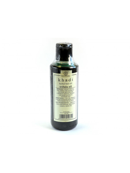 Масло для восстановления поврежденных волос "Трифала", 210 мл, производитель "Кхади", Hair oil "Trifala Oil", 210 ml, Khadi