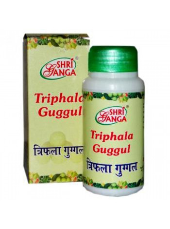 Трифала Гуггул, 50 г, производитель "Шри Ганга", Triphala Guggul, 50 g, Sri Ganga Pharmacy
