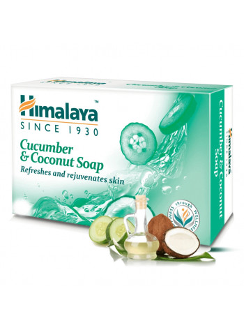 Мыло с огурцом и кокосом Хималая, 125г, Cucumber & Coconut Soap Himalaya, 125g