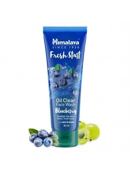 Очищающее средство для лица с голубикой Хималая, 50мл, Fresh Start Oil Clear Blueberry Face Wash Himalaya, 50ml