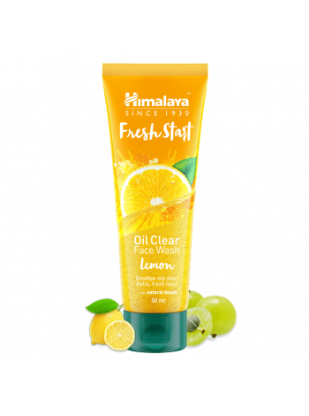 Очищающее средство для лица с лимоном Хималая, 50мл, Fresh Start Oil Clear Lemon Face Wash Himalaya, 50ml