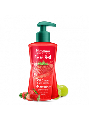 Очищающее средство для лица с клубникой Хималая, 200мл, Fresh Start Oil Clear Strawberry  Face Wash Himalaya, 200ml