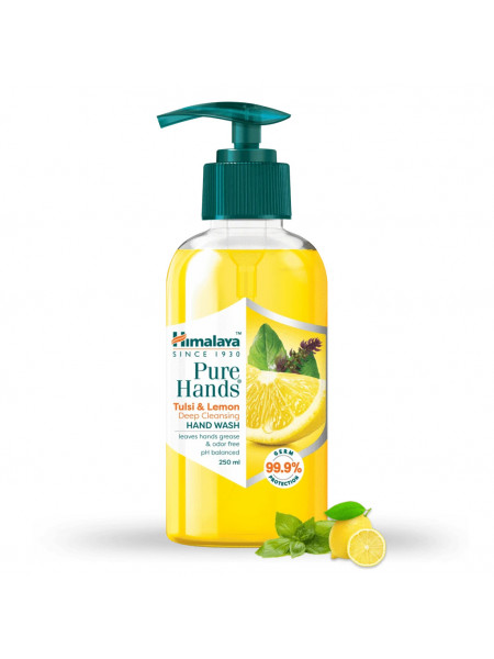 Жидкое мыло Чистые Руки: с лимоном и базиликом, Хималая, 250мл, Pure Hands Tulsi & Lemon Deep Cleansing Hand Wash, Himalaya, 250ml