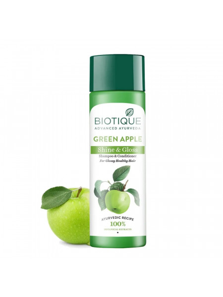 Шампунь-кондиционер с зеленым яблоком, для здоровья волос, Биотик, 190 мл; Biotique Green Apple Shampoo & Conditioner, 190 ml