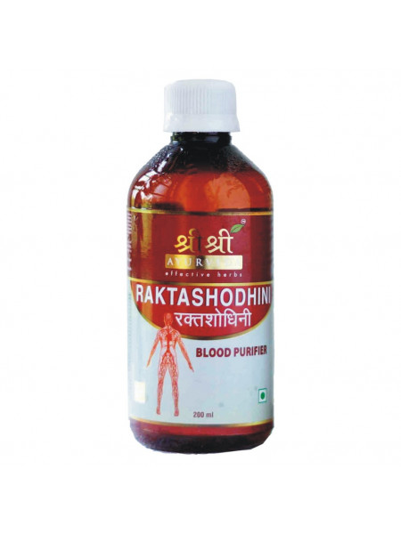 Очищение крови Ракташодхини, 200 мл, производитель "Шри Шри Аюрведа", Raktashodhini Blood Purifier, 200 ml, Sri Sri Ayurveda