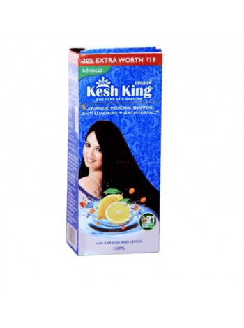 Аюрведический лечебный шампунь против перхоти и выпадения волос, 120 мл, производитель "Кеш Кинг", Anti-Dandruff & Anti-Hairfall Ayurvedic Medicinal Shampoo, 120 ml, Kesh King