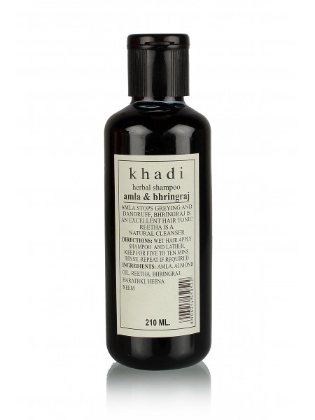 Шампунь для волос "Амла и Брингарадж", 210 мл, производитель "Кхади", Shampoo "Amla & Bhringraj", 210 ml, Khadi