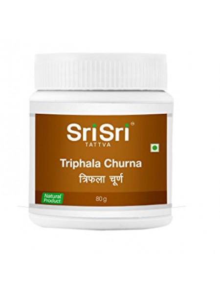 Трифала Чурна, 80 г, производитель "Шри Шри Аюрведа", Triphala Churna, 80 g, Sri Sri Ayurveda