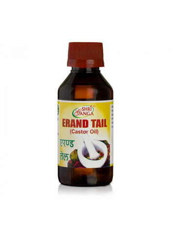 Касторовое масло, 100 мл, производитель Шри Ганга; Erand Tail (Castor Oil), 100 ml, Shri Ganga