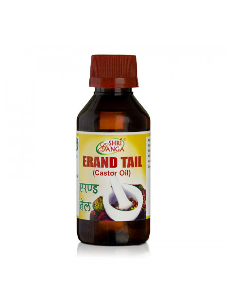 Касторовое масло, 100 мл, производитель Шри Ганга; Erand Tail (Castor Oil), 100 ml, Shri Ganga