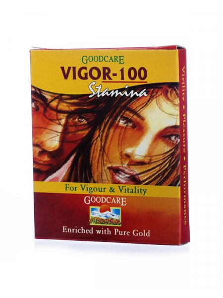 Вигор-100 Стамина, энергия и выносливость, 10 кап, производитель Байдьянатх; Vigor-100 Stamina for Vigour & Vitality, 10 caps, Baidyanath