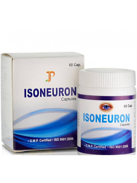 Таблетки для зрения Айсонеурон, 60 кап, Джагат Фарма; Isoneuron, 60 caps, Jagat Pharma