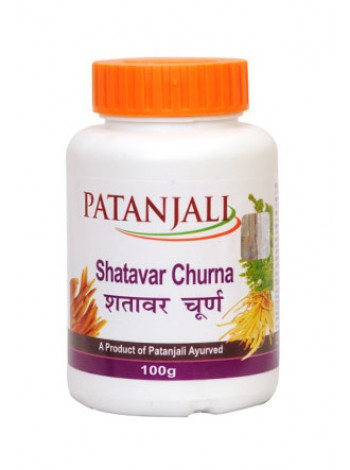 Шатавари Чурна для лечения женского здоровья, 100 г, Патанджали; Shatavar Churna, 100 g, Patanjali