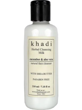 Очищающее молочко для лица Khadi: Огурец, Алое Вера и Масло Ши (210 мл)
